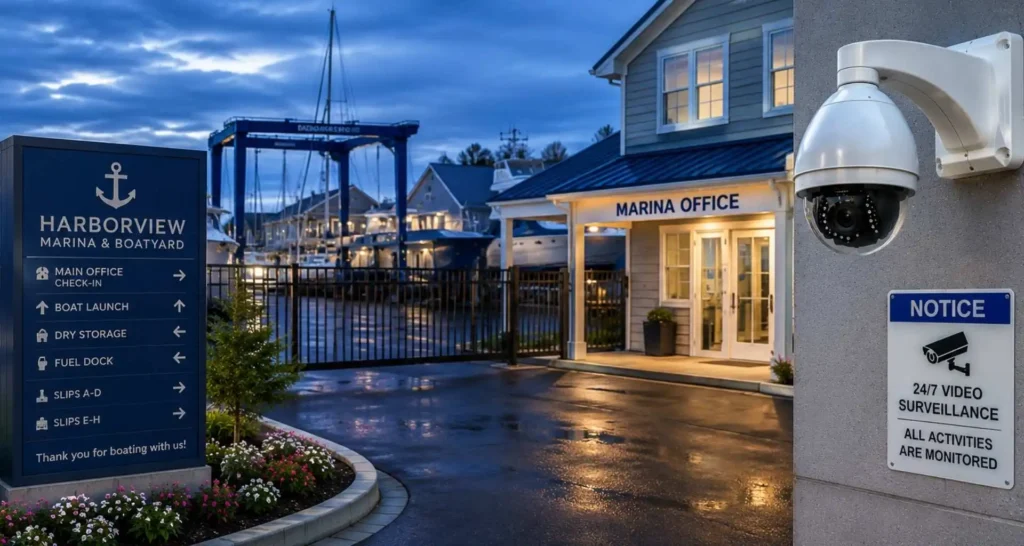 Marina & Boatyard Security Camera Monitoring