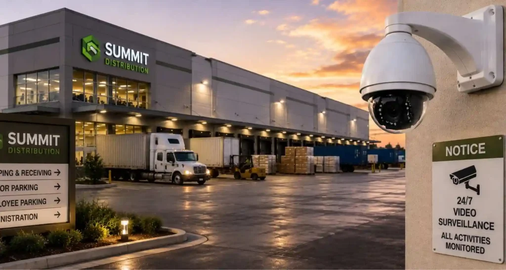 Warehouse Security Camera Monitoring