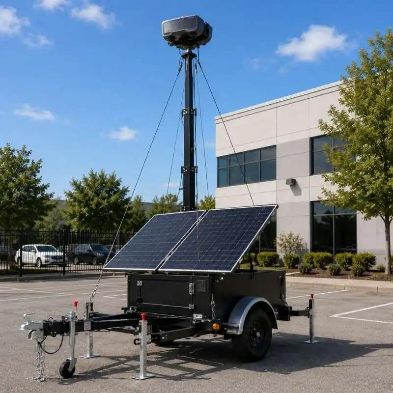 Solar Powered Mobile Security Surveillance Trailers