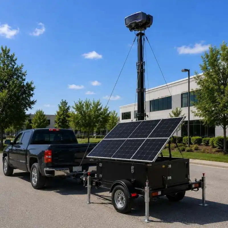 Solar Powered Mobile Security Surveillance Trailers