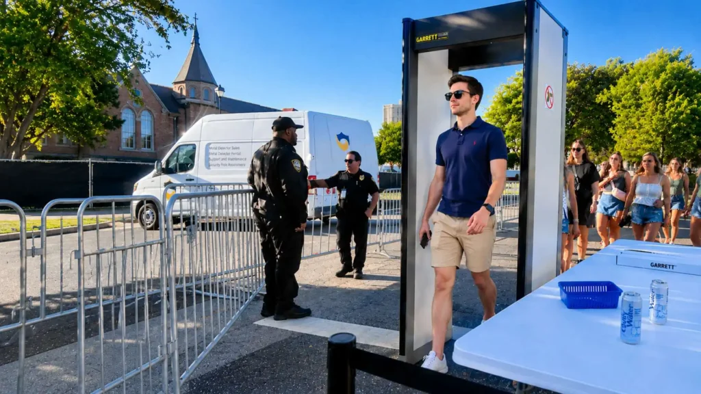 Walk through metal detector sales